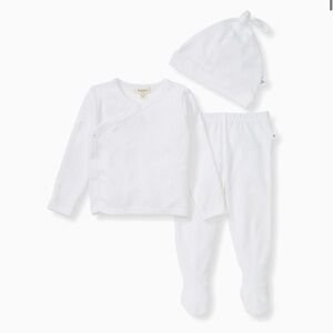 Burt’s Bees Baby organic raised terry bee take me home 3 piece set cloud 0-3M